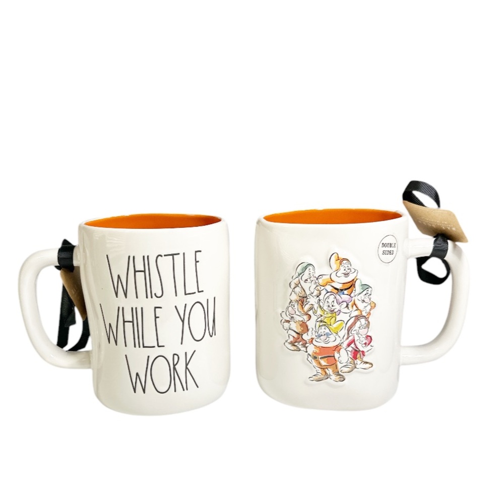 NEW Rae Dunn/Disney Snow White WHISTLE WHILE YOU WORK Double Sided Mug